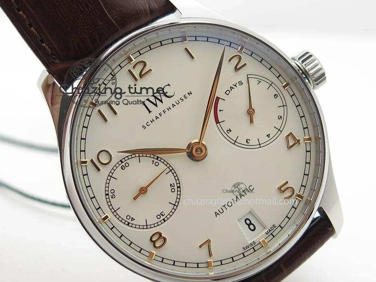 MIROTIME 1228 MoistureWicking Portuguese Real PR IW500704 ZF 1:1 Best Edition On Brown Leather Strap A52010 V 7311